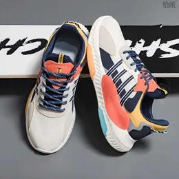 Корейская версия, парная спортивная обувь с цветовыми блоками, весенне-летняя летающая тканая универсальная дышащая обувь для бега на мягкой подошве, повседневная женская тренд в Instagram