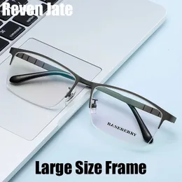 Reven Jate 71111 النظارات البصرية حجم كبير الإطار النقي وصفة طبية للنظائر Rx Men Eyewear للوجه الكبير 240322