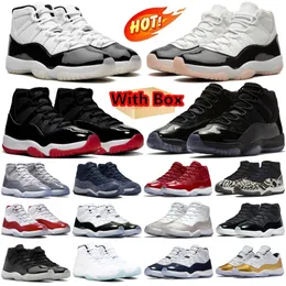 11 Scarpe da basket 11s Sneakers Bred Velvet Sail bianco metallizzato Oro Cappello e abito Uomo Donna Scarpe da ginnastica sportive da esterno