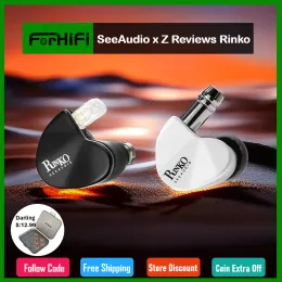 Fones de ouvido SeeAudio x Z Comentários Rinko IEM 1 Driver Dinâmico + 1 Drivers Planares Monitores Inear Fones de ouvido Drivers Híbridos Fone de Ouvido HiFi