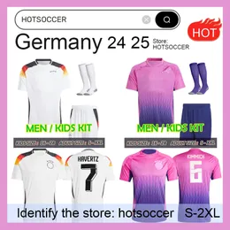 24 25 Havertz Brandt Sane Soccer Jersey 2024 Euro Cup Tyskland National Team Football Shirt Men Kid Kit Sethome Away Purple Gnabry Muller Hofmann Kimmich HotSoccer