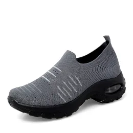 Schuhe Frauen Plattform Sneaker Damen Keilschuhe Dicke Sohle Stoßdämpfer Sneaker Height Erhöhung der Sportschuhe Sockenschuhschuhe Mode