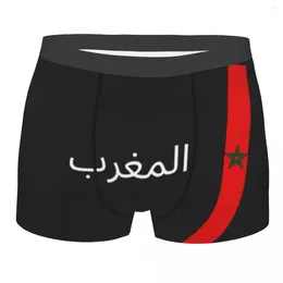 Mutande moda maschile bandiera del Marocco biancheria intima marocchina patriottica boxer slip morbidi pantaloncini mutandine