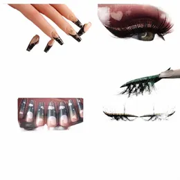 Lazy Manicure Eyel Set Eyeshadow False Eyeles Eyeshadow Eyeles Manicure 3-In-1 Manicure Tool 30to#