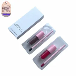 18 색 핑크 무광택 방수 액체 립스틱 립 라이너 세트 개인 라벨 립글로스 메이크업 키트 96MC#