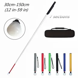 Sticks Aluminum Telescopic Blind Cane with Rolling Tip 30cm150cm (12 inch59 inch), with 2 Tips