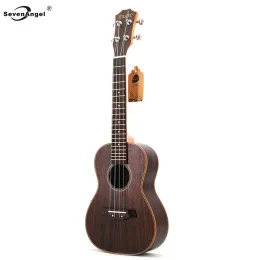 Gitar 23 inç ukulele konseri bütün gül ağacı Hawaiian 4 dizeleri küçük gitar elektrik uke pikap eq müzik dizeleri enstrümanlar