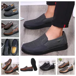 Gai Mens Men Shoe Black Shoes Round Toes Party Outdoor Suit Classic Men Men Business Heel Sevisions Sisteries 38-50 Soft