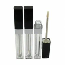 50pcs Vazio Lip Gloss Tubo Lip Glaze Ctainers Retângulo Lip Glaze Embalagem Gloss Ctainers com escova 3.5ML I2OY #