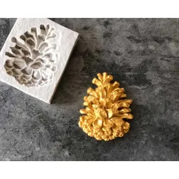 Pinhões cone silicone fandont molde de chocolate doces molde gumpaste ferramentas de decoração do bolo de natal