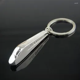 Nyckelringar Ta bort före flygning 3D Harmony Train Key Chains Creative Keyring for Car Holder Novelle Pendant Rings