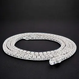 Hiphop Custom VVS Moissanite Tennis Chain Bling Moissanite Diamond in S925 Sterling Silver Moissaniteテニスチェーン
