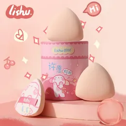 LiShu 3 pezzi fondotinta a cuscino d'aria super morbido non mangiare polvere frullatore per trucco marshmallow spugna bagnato e asciutto doppio uso 240319