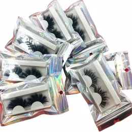 wi My 8D Mink Les Bulk Atacado Fluffy 22-25MM Mink Eyeles Box Package Supplies Thick 5D Fake Eyeles Makeup Tool T3Fd #