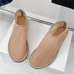 Sıradan Ayakkabı Bahar Sonbahar Kadınlar Mesh Soafers Slip-On Toe Toe Bale Daireler Dikiş Düz Renk Zapatillas De Mujer