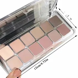 12 cores Low Saturati Eyeshadow Palette Coreano Tea Apricot Eye Makeup Palette Todos Matte Eyeshadow Pigments Daily Eyes Maquiagem W3kX #