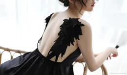 2020 sexy sem costas crossover cinta asas de anjo camisola feminina sexo roupa interior princesa suspensórios transparência rendas pijamas 006