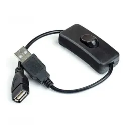 كابل USB 28 سم مع تبديل/إيقاف تشغيل امتداد الكابل لمصباح USB LAMP USB خط طاقة الطاقة محول بيع الساخنة متين