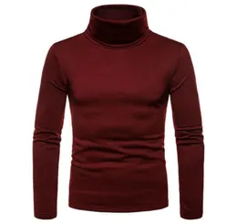 2019 Nya varumärkesmens termiska sköldpaddahals Skivvy Turtleneck -tröjor Stretch Casual Tops US2118620