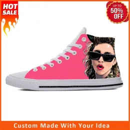 Обувь Madonna Pop Music Singer Fashion Fashion Fasure Populate Casual Clate Shouse High Top Легкие дышащие 3D -печати мужчины Женские кроссовки