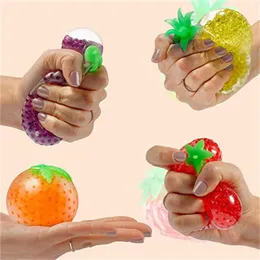 Fruit Jelly Water squishy coola saker roliga saker leksaker squash det vattenmelon banan druvor fidget anti stress reliever kul för vuxna barn nyhet gåvor