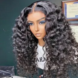 Wigs Deep Wave 13x4 13x6 Water Wave Lace Pront Front for Women Compated مع شعر الطفل الأمامي البرازيلي REMY CURLY HEAR HIRGER