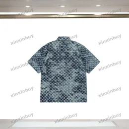 xinxinbuy Men designer Tee t shirt 2024 Italy tie dye shirts letter printing short sleeve cotton women gray black apricot XS-3XL