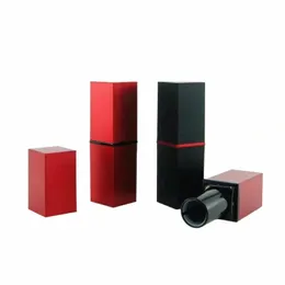 10pcs 12,1 milímetros batom tubo vazio Cosmetic Ctainer preto vermelho DIY Lip Balm Ctainer Lip Gloss Lip Stick embalagem ferramenta de maquiagem a3qM #