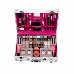 مجموعة مكياج LG دائمة ظلال العيون لوحة شفاه الشفاه لمعان طقم التجميل التجميلي الشفاه Maquillaje Combinati Gift Box Set G13G#