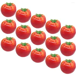 Decorative Flowers 15 Pcs Artificial Tomato Faux Vegetables Fake Model Decoration Plant Simulation Veggie Food