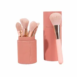10st Portable Makeup Brush Set With Bucket Ccealer Brush Pulver Powder Brush Eye Shadow Foundati Cosmetic Beauty Tools E2DA#