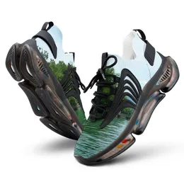 أحذية الركض للرجال أسود أبيض أبيض أزرق اللون الأخضر الوردي غير الرسمي للرجال والسيدات الرياضية الأحذية في الهواء الطلق المشي للركض الرياضي الدانتيل تخصيص الأحذية 358-355