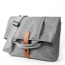 Shoulder Bags Men Bag Casual Grey Lightweight Oxford 13.1inch Laptop 9.7 IPad Tablet Crossbody Male Small Messenger Fashion KL905