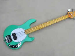 Guitar Green Body 4 Strings Electric Bass Guitar, Maple Neck, Chrome Hardware, Ge anpassad service