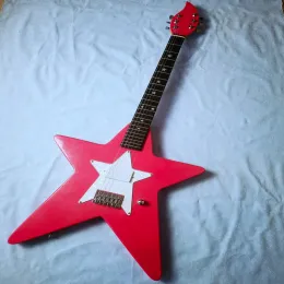 Guitar Five Pointed Star Electric Guitar, 6String, klass 22, enkelkassett. Flera färger tillgängliga, gratis frakt!