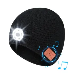 Kopfhörer/Headset weiche warme Mütze Gorro Hut drahtlose Bluetooth Smart Cap Headset Kopfhörer Lautsprecher Mikrofon Bluetooth Hut Männer Sport Hut Wintermütze