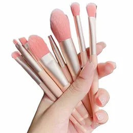 novo 8Pcs Makeup Brush Set Maquiagem Ccealer Brush Blush Loose Powder Brush Eye Shadow Highlighter Foundati Ferramentas de beleza q1sQ #