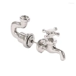 Stud Earrings Water Tap Punk Faucet Weird For Women Men Piercing Ear Jewelry Novelty Funny