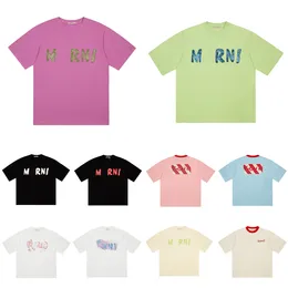 여성용 Mar Nie T 셔츠 여름 짧은 슬리브 디자이너 작물 Top Tshirts 인쇄 상단 캐주얼 면화 환기 Tshirt 여자 야외 Mar Nie 셔츠 크기 S-XL