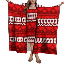 Sukienki imprezowe Est Samoan Custom Design Polinezyjski plemienne damskie damskie plażę przeciwsłoneczną szal Sarong Scalf Lady Lightweight Sukienka