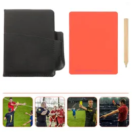 Cuscino 2 Set Sport Rosso Giallo Arbitro portatile Pratico materiale da calcio per eventi