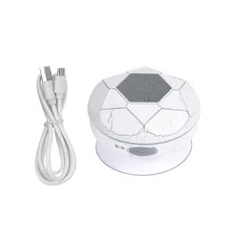 Alto-falantes Bluetooth Alto-falante para chuveiro à prova d'água, FM, bateria recarregável de 1000mAh, branco, funciona com células ISO Android, envio dos EUA