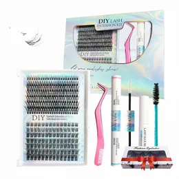 Eyeles 280 st kluster L BD och tätningsverktyg Diy Les Extensi -kit för limning av lim lim Accores x82x#