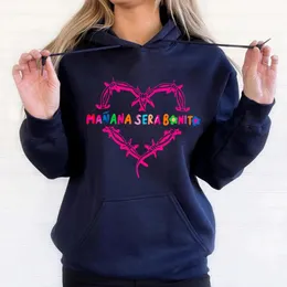 Karol G Mana Sera Bonito med Hearth Hoodie Trendy Retro Music Sweatshirt Manana Shirt Söt 240312