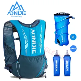 Bags AONIJIE C9102S New Ultra Vest 5L Hydration Backpack Pack Bag Soft Water Bladder Flask Set For Hiking Trail Running Marathon Race