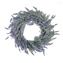 Cerchio porta ghirlande di fiori decorativi di lavanda finta, diametro 45 cm