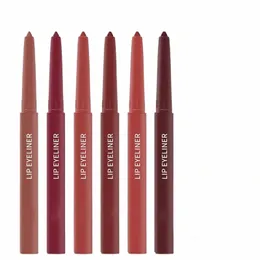 Matte Lip Liner Wasserdicht Make-Up Frauen Wischfreie Kosmetik Tragbare Lip Liner Bleistift Lg Dauerhafte Valentinstag Lip Liner 926q #