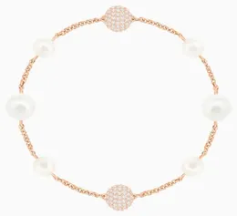 Pulseira de alta qualidade nova coleção remix redonda pérola strand luxo cristal moda feminina jóias gift65291197314168