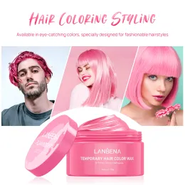 Color 4 Colors Temporary Hair Color Wax Silver Grey Purple Red Blue Natural Hairstyle Cream Professional Coloring Mud for Men Women