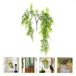Decorative Flowers Artificial Green Plants Artificiales Decorativas Leaves Plastic Hanging Vine Wall